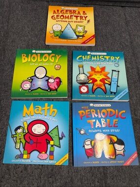 Kids Book Set - Bright Blue, Green & Yellow Learning Books